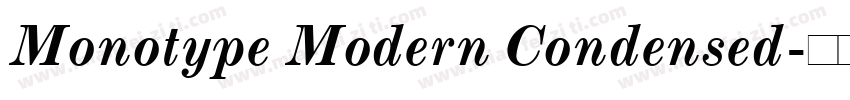 Monotype Modern Condensed字体转换